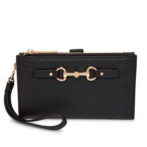 Anne Klein Black Leather Gold Wallet